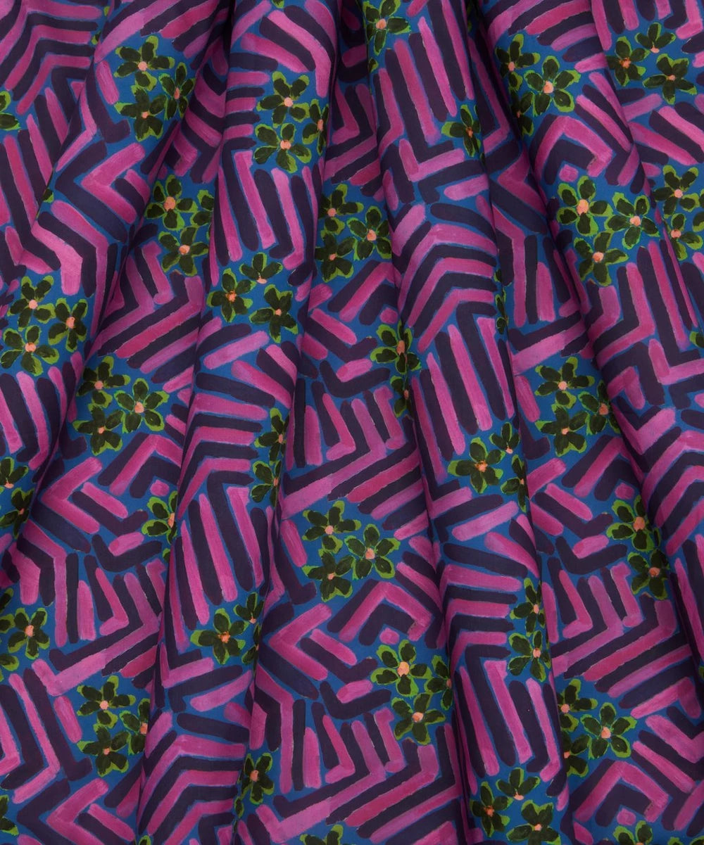 PURPLE Flower Portrait 100% Tana Cotton Lawn by Liberty of London Fabrics