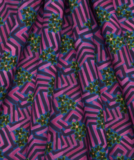 PURPLE Flower Portrait 100% Tana Cotton Lawn by Liberty of London Fabrics