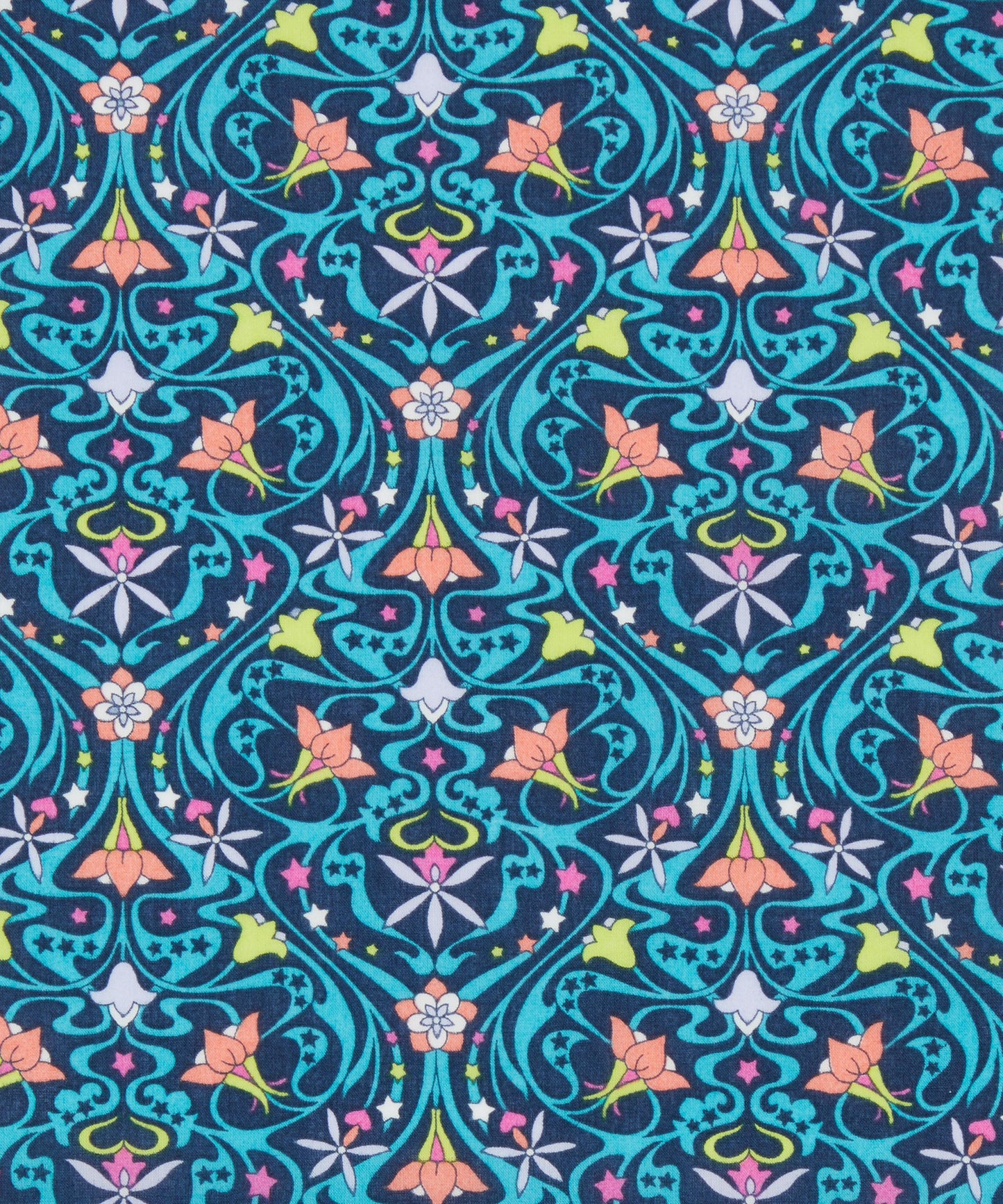 BLUE Ghost Orchid 100% Tana Cotton Lawn by Liberty of London Fabrics