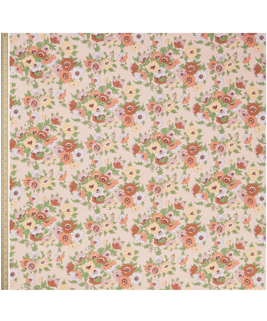 PEACH PINK Madeleine 100% Silk Satin by Liberty of London Fabrics