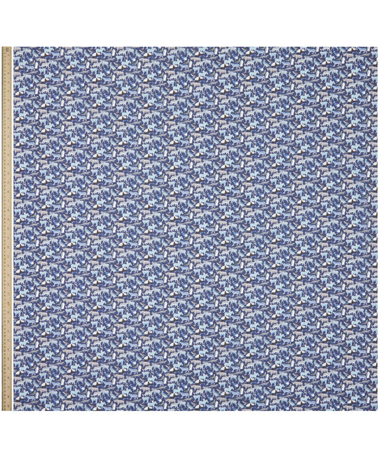 NAVY Quey 2 100% Tana Cotton Lawn by Liberty of London Fabrics