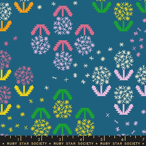 *Preorder* TEAL Wishes, Linen Cotton Canvas, Float by Rashida Coleman Hale for Ruby Star Society