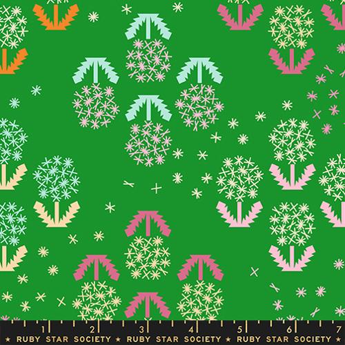 *Preorder* DEEP VERDANT Wishes, Linen Cotton Canvas, Float by Rashida Coleman Hale for Ruby Star Society