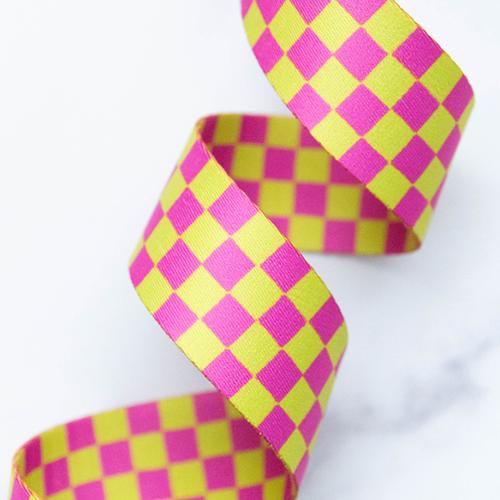 CITRON Checker 1.5 inch Webbing from Stitch Supply Co. and Ruby Star Society