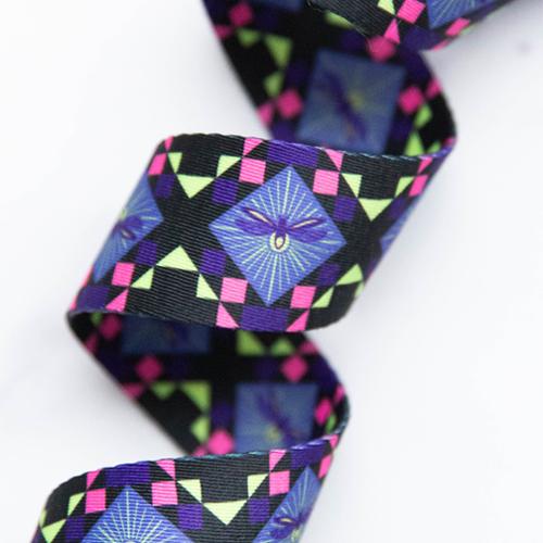 DRAGONFLY PIXELS 1.5 inch Webbing from Stitch Supply Co. and Ruby Star Society