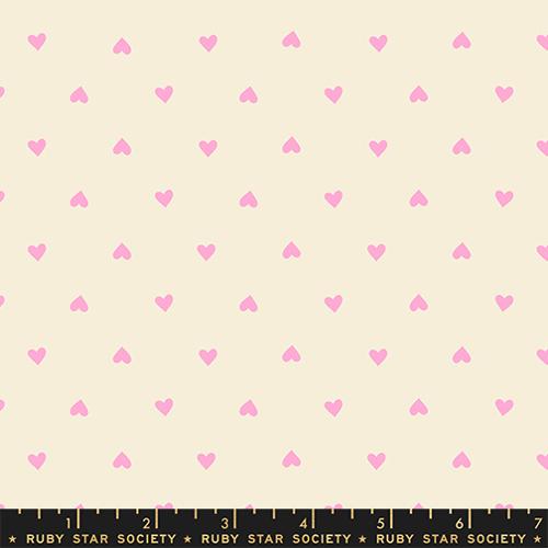 *Preorder* LIGHT NEON PINK Hearts, Sparkle Shopper by Melody Miller for Ruby Star Society