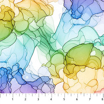 MULTI Fluid, Radiant Rhapsody by Patrick Lose for Northcott Fabrics