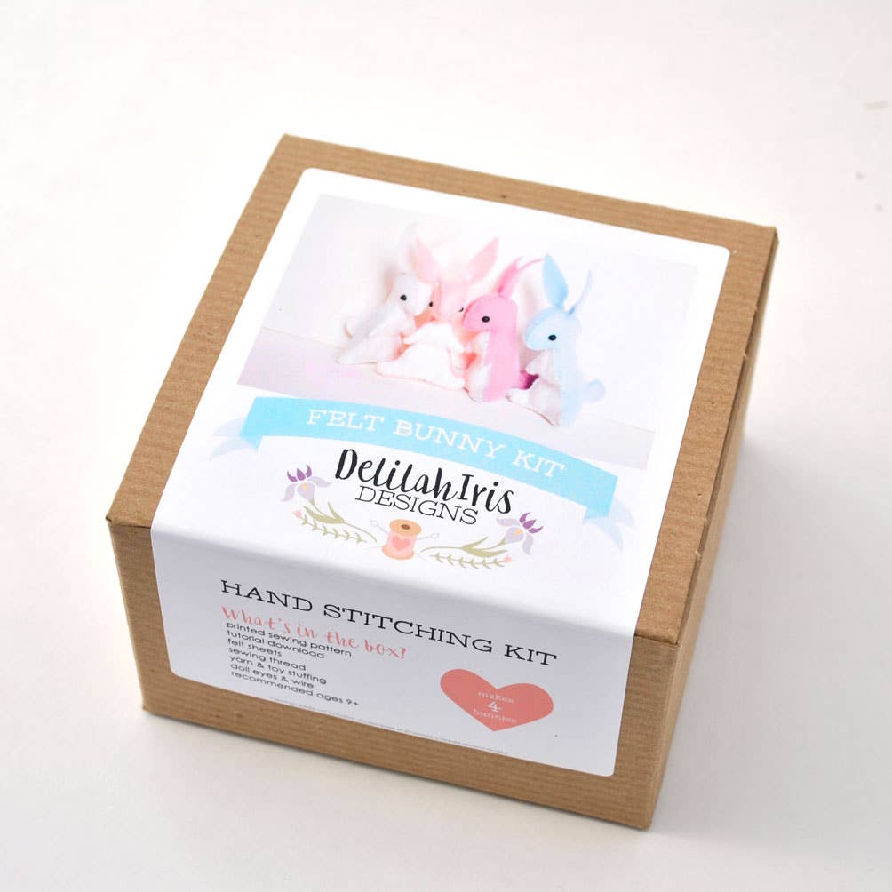 Bunny DIY Stuffed Animal Sewing Kit from DelilahIris Designs