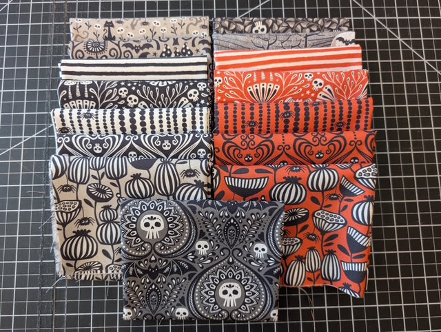 15 Fat Quarter Bundle of Gothic Whimsy by Cloud 9 fabrics