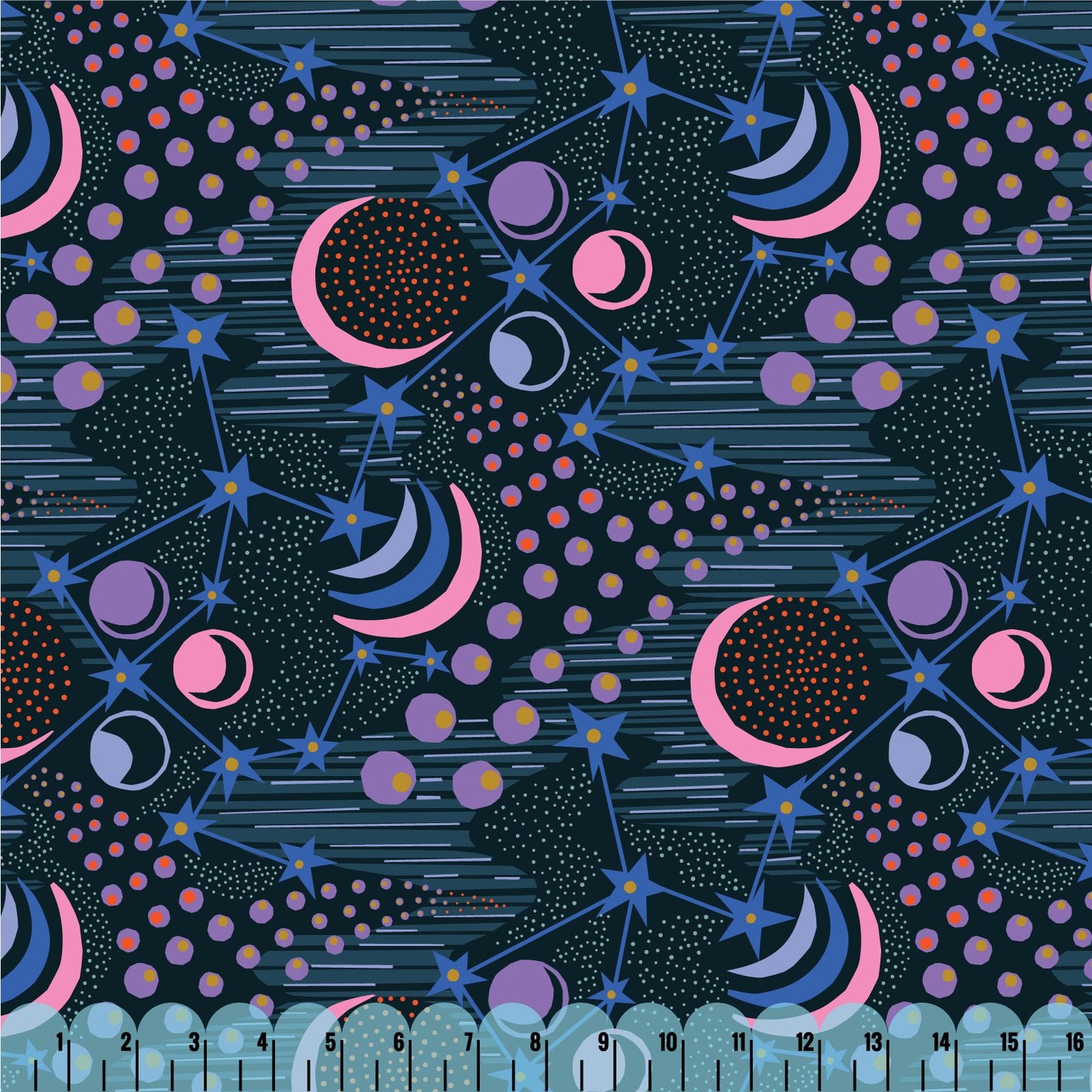 Celestial Transit Combed Cotton/Rayon Blend, Nightfall by Pip & Lo from Cloud 9 Fabrics