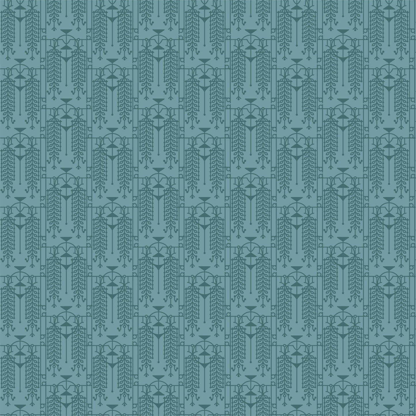 ECHO BLUE Design A from The House Beautiful Collection By Frank Lloyd Wright, Cloud9 Organic Cotton