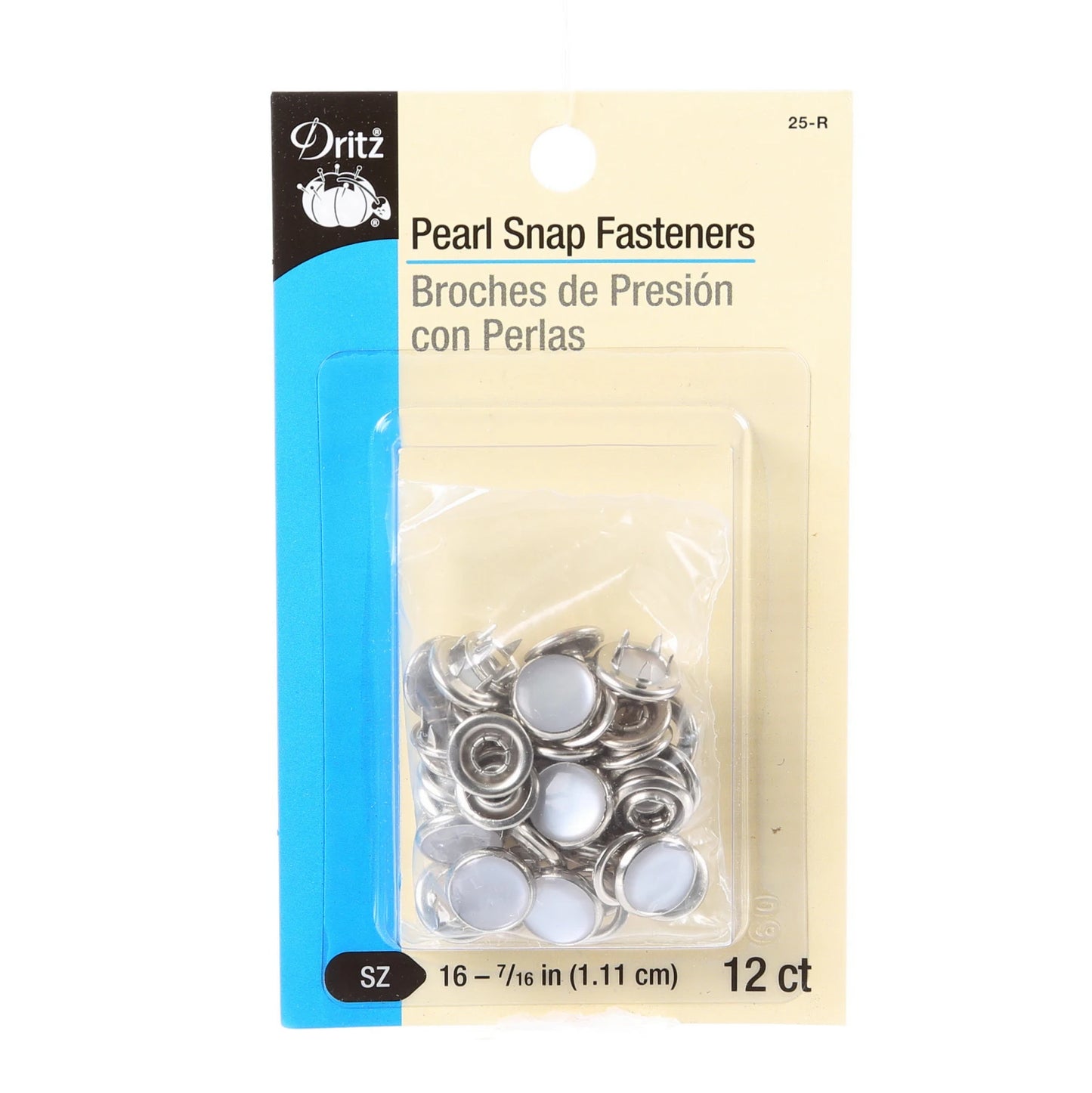White Pearl Snap Fasteners 12 count from Dritz