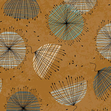 ANTIQUE Contempo Flowers, Wisps on the Wind by QT Fabrics