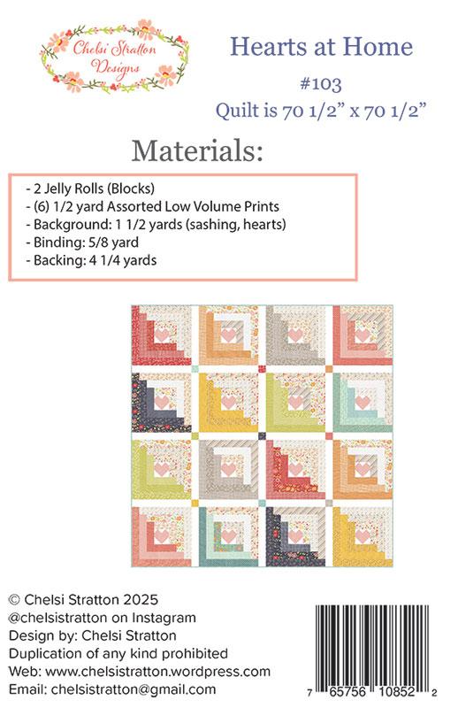 Hearts at Home Quilt Pattern by Chelsi Stratton Designs