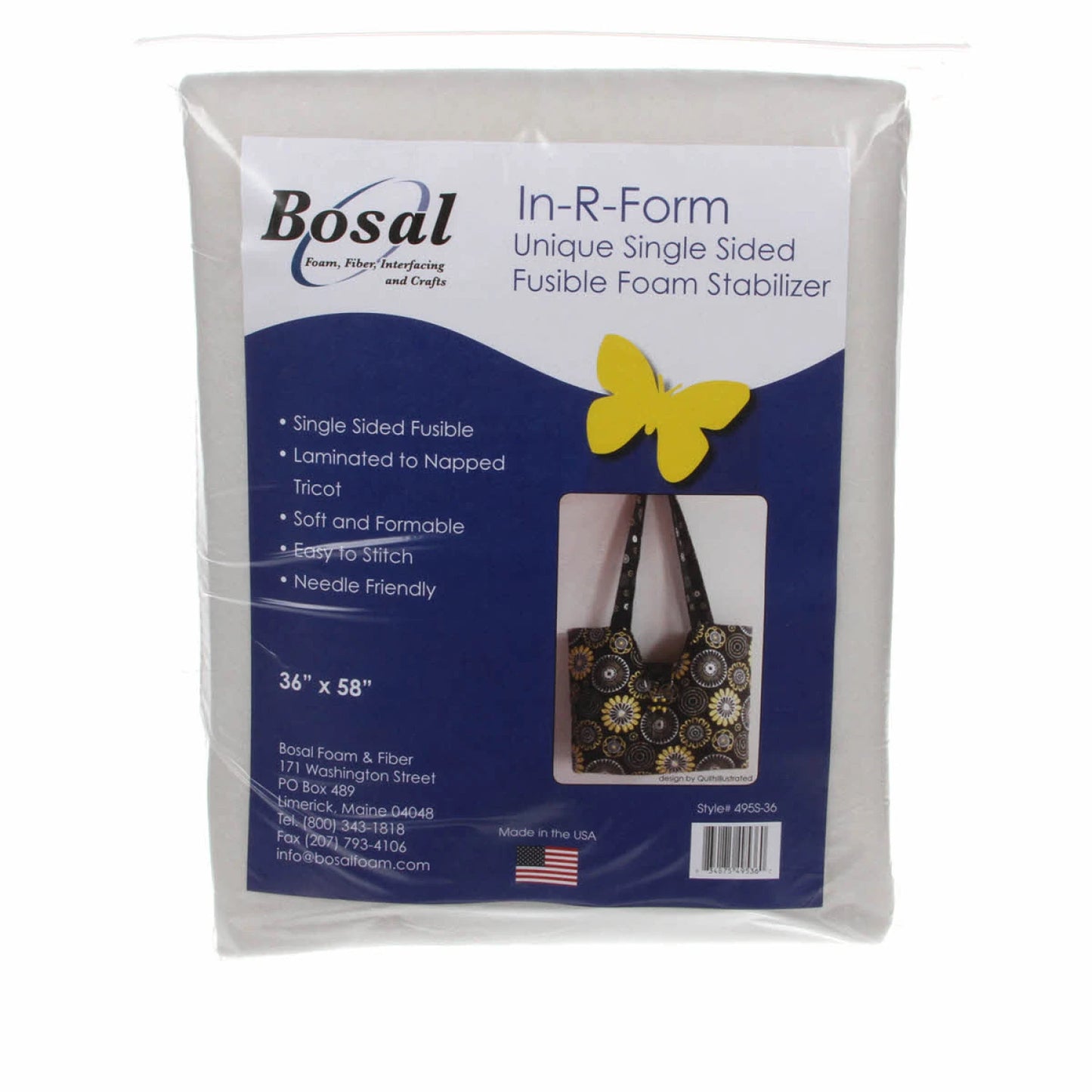 Bosal In-R-Form Single Sided Fusible Foam Stabilizer 58"x 36"