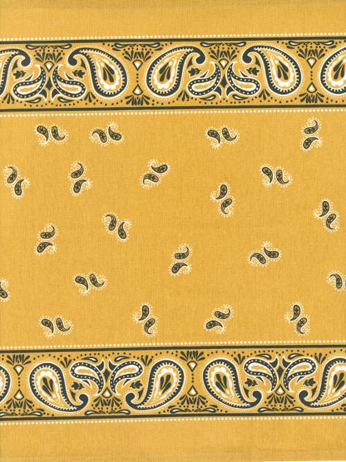 GOLD BANDANA Classic Retro Toweling from Stacy West Hsu (16" wide)