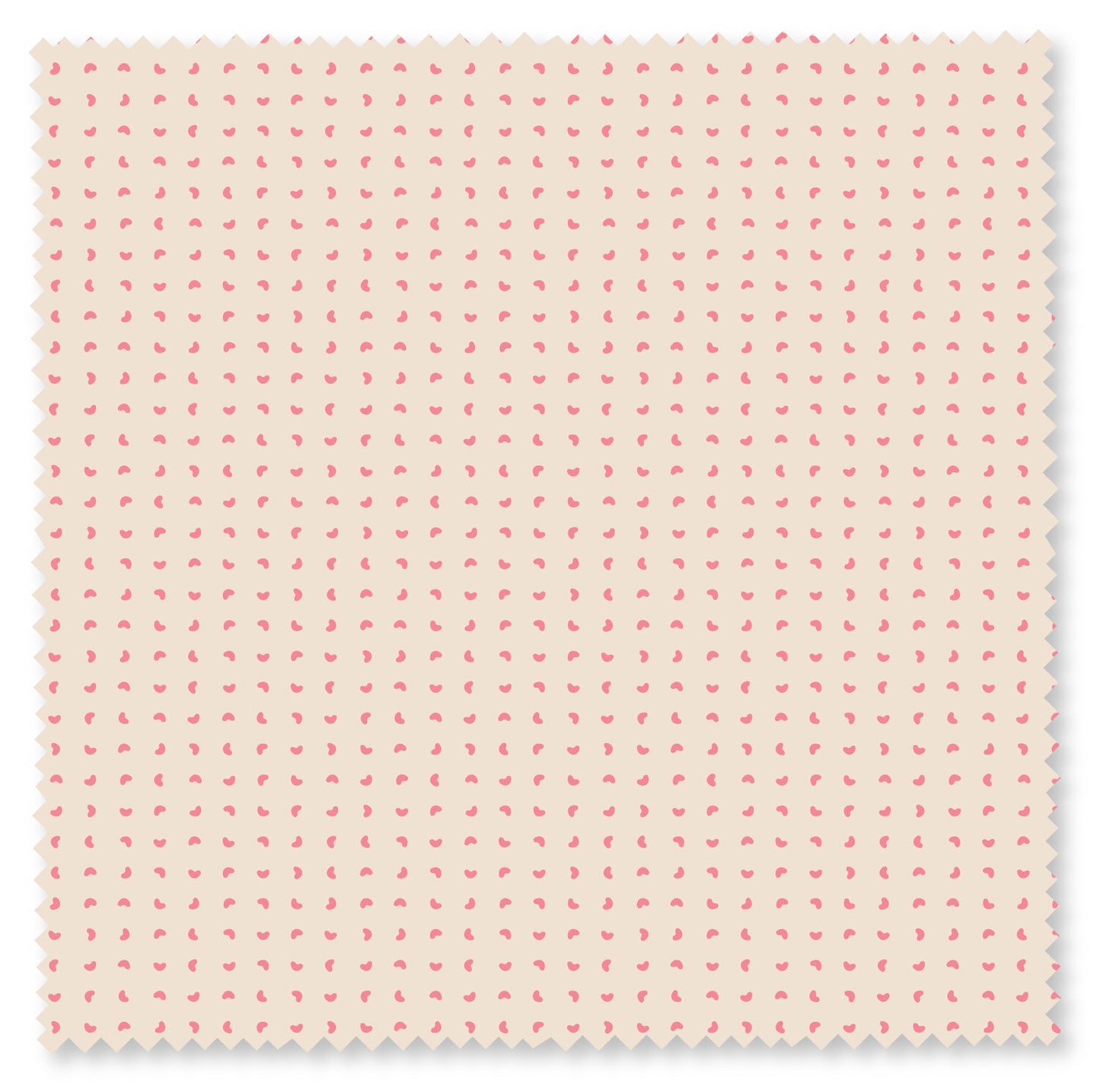 PINK ON NATURAL Beans Felicity Basics by Felicity Fabrics