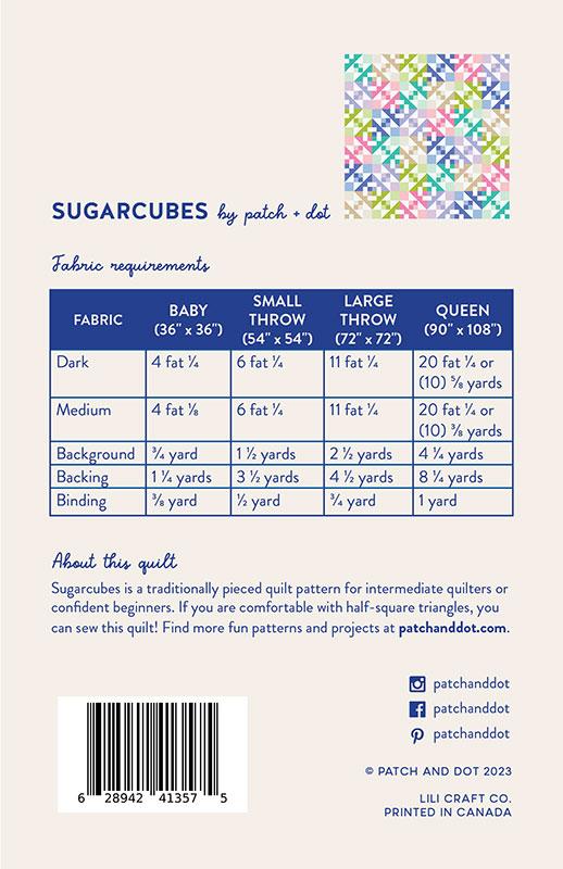 Sugarcubes Quilt Pattern by Patch and Dot