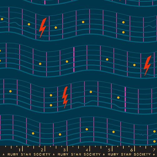 TEAL Fretboard Teddy and the Bears by Sarah Watts for Ruby Star Society