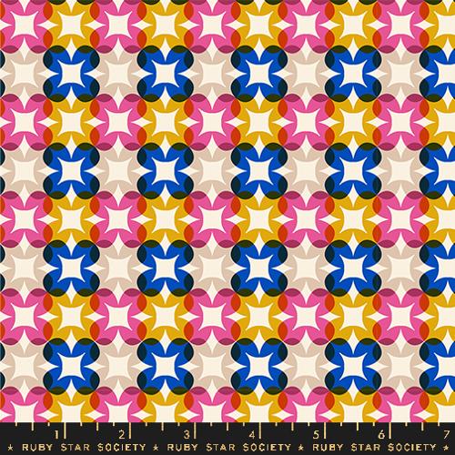 BLUE RIBBON Flower Plaid from Woodland Park by Rashida Coleman Hale for Ruby Star Society