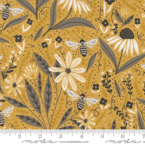 HONEY Bee Garden Florals Bees, Bee Garden by Gingiber, Moda Fabrics
