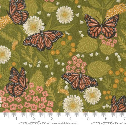 IVY Metallic Summer Butterfly, Bee Garden by Gingiber, Moda Fabrics