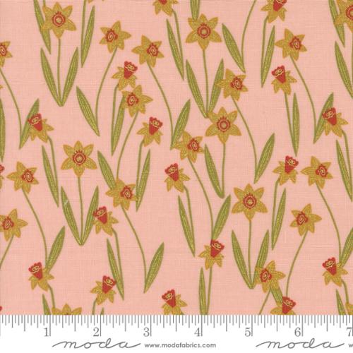 ROSE Metallic Darling Daffodils, Bee Garden by Gingiber, Moda Fabrics