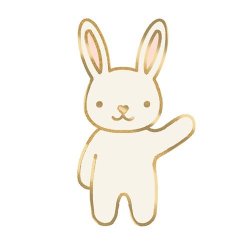 Bunny Enamel Needle Minder by Rashida Coleman Hale for Ruby Star Society