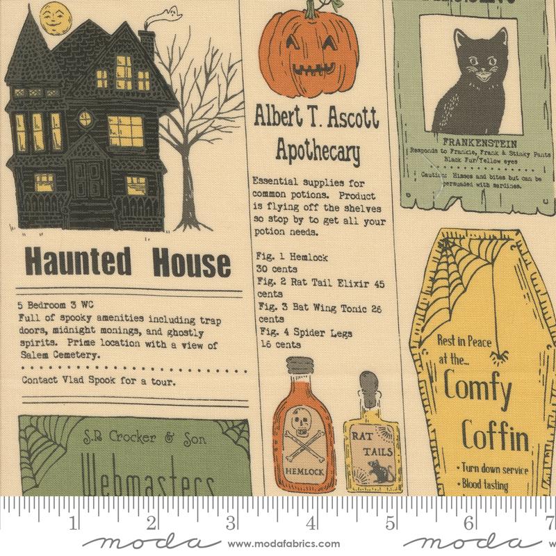 BONE Vintage Newspaper Text and Words from Home Sweet Haunt by Stacy Iest Hsu