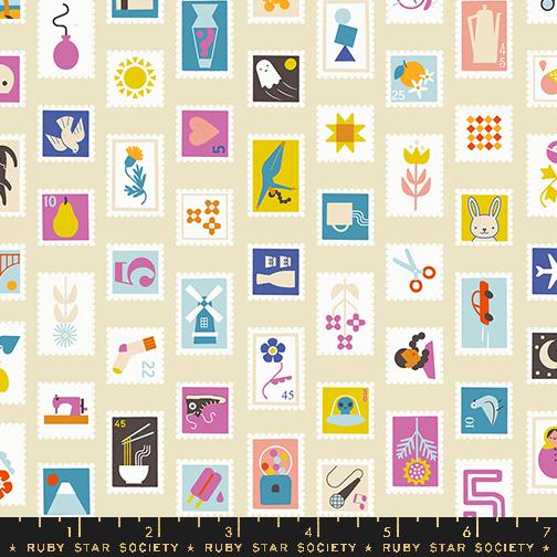 PARCHMENT Novelty Stamps, Salutations by Rashida Coleman Hale for Ruby Star Society