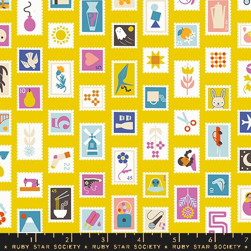 GOLDEN HOUR Novelty Stamps, Salutations by Rashida Coleman Hale for Ruby Star Society