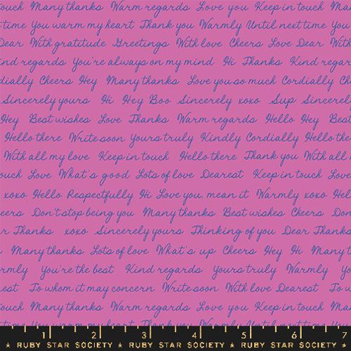 HELIOTROPE Hello Goodbye Novelty Font, Salutations by Rashida Coleman Hale for Ruby Star Society