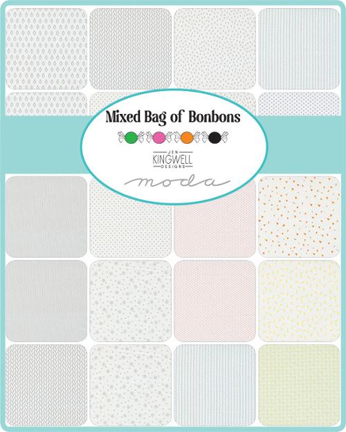2.5" Mini Charm Pack of Mixed Bag of Bonbons by Jen Kingwell for Moda Fabrics