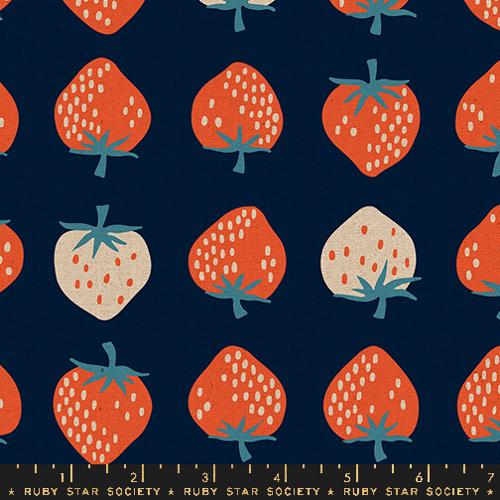 NAVY CANVAS Strawberry Novelty from Strawberry by Kimberly Kight, Ruby Star Society