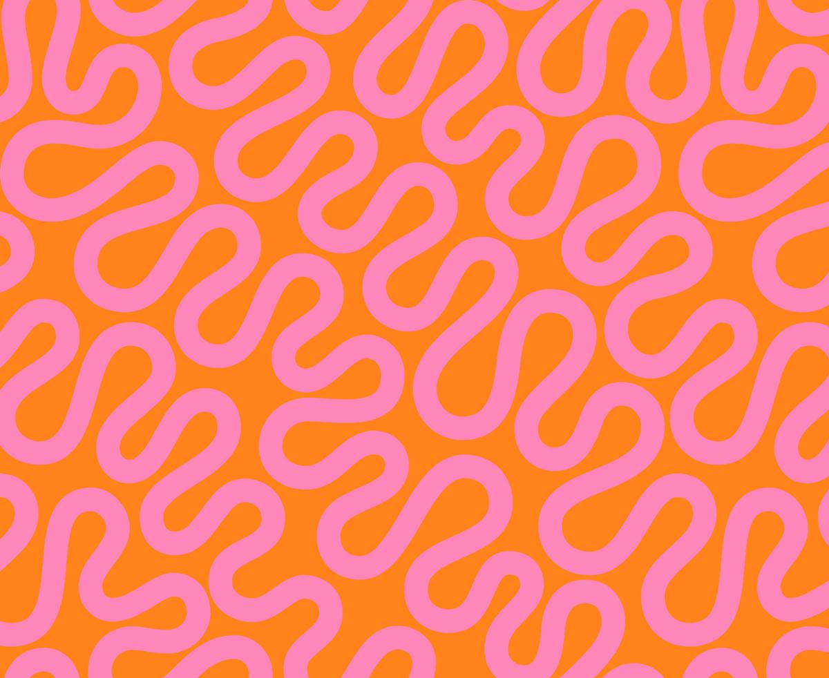 ORANGE ZEST Unspooled Geometrics Swirls Meander, Groove by Emily Van Hoff, Moda Fabrics
