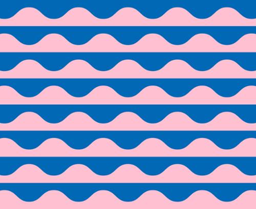 COTTON CANDY Wavy Geometrics Stripe, Groove by Emily Van Hoff, Moda Fabrics