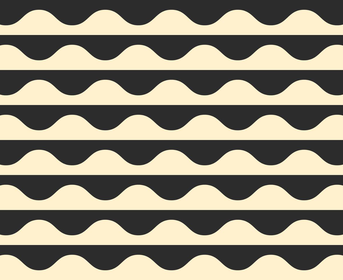 TUXEDO Wavy Geometrics Stripe, Groove by Emily Van Hoff, Moda Fabrics