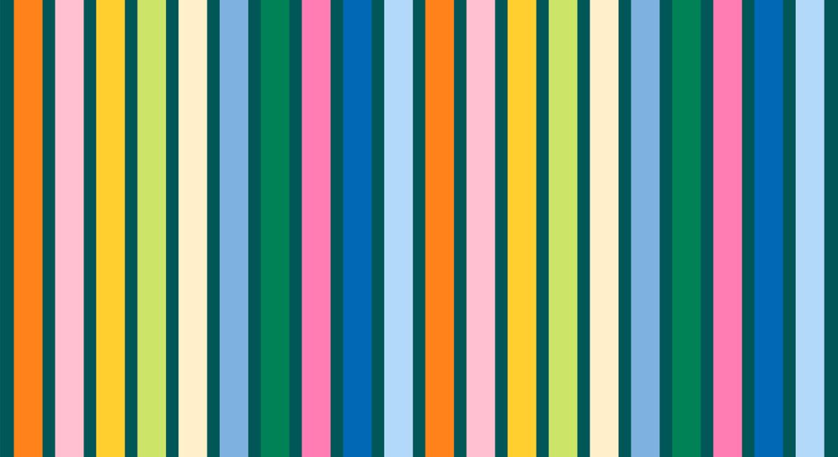 MOODY MULTI Warp Geometrics Stripe Rainbow, Groove by Emily Van Hoff, Moda Fabrics