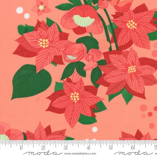 CARNATION Poinsettia Florals from Tiny Christmas by Lizzy House, Moda Fabrics