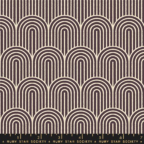 EGGPLANT Cotton Canvas, Hump Day from Geometry a Collaborative Collective for Ruby Star Society