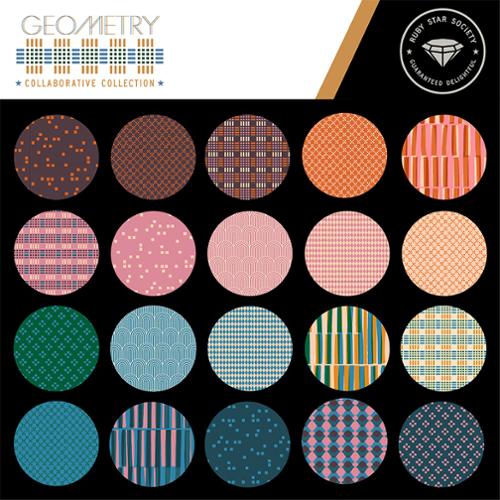 26 Fat Quarter Bundle of Geometry a Collaborative Collection by Ruby Star Society