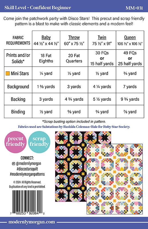 Disco Stars Quilt Pattern from Modernly Morgan