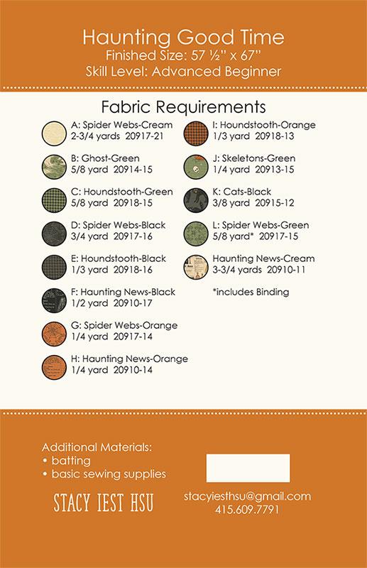 Haunting Good Time Quilt Pattern by Stacy Iest Hsu