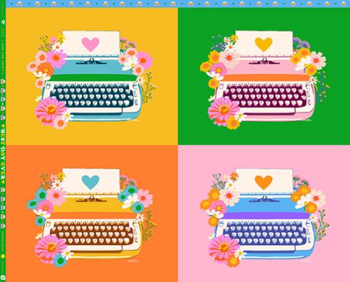 Best Day Ever Typewriter Panel by Melody Miller for Ruby Star Society