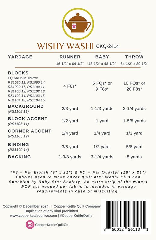 Wishy Washi Quilt by Copper Kettle Quilt Company