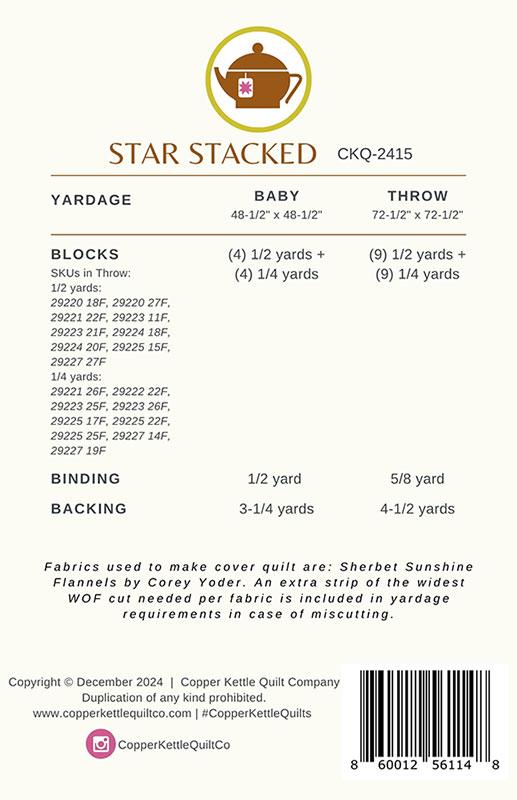 Star Stacked Quilt by Copper Kettle Quilt Company