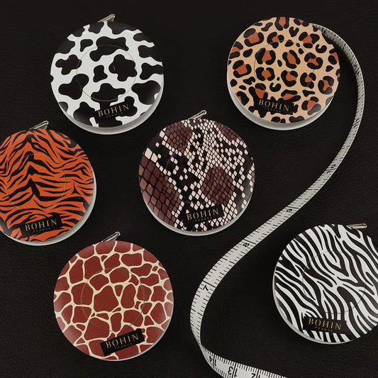 Retractable Tape Measure Savage Animal Print by Bohin