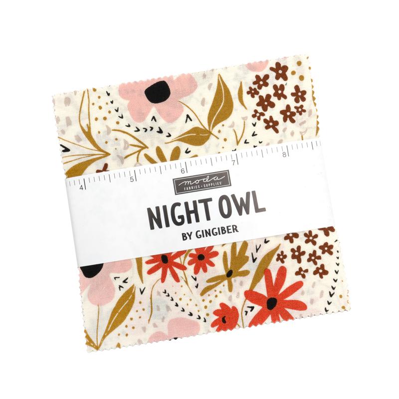 5" Charm Pack of Night Owl by Gingiber for Moda Fabrics