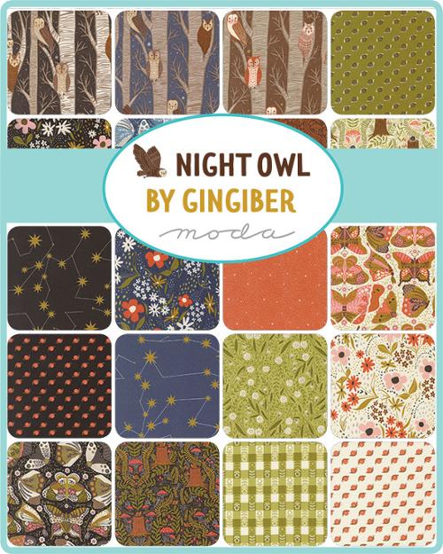 5" Charm Pack of Night Owl by Gingiber for Moda Fabrics