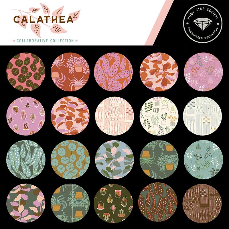 22 Fat Quarter Bundle of Calathea for Ruby Star Society